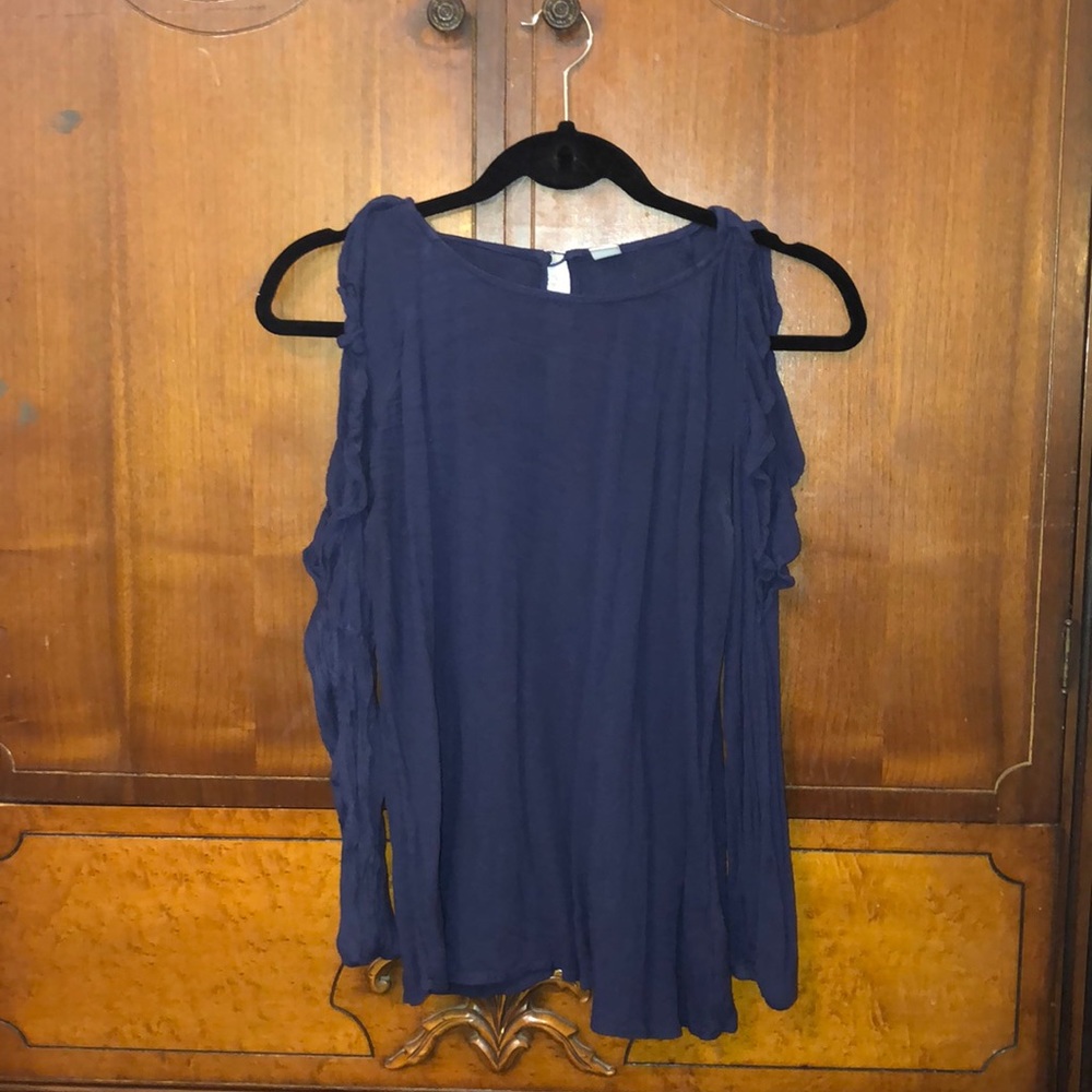 Navy Old Navy Cold Shoulder Blouse